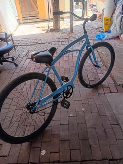 Blue retrospect cruise bike
