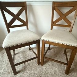 Set of 2 Wooden Chairs