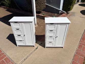 2 Four Drawer and Single Cabinet Storage