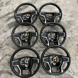 2019-2022 Silverado Black Leather Steering Wheel