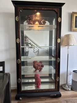 Black & Brown Glass cabinet