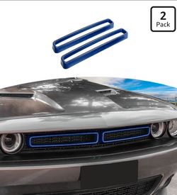 for Challenger Grille Insets Trim Cover Fit for Dodge Challenger 2015-2021 Light Blue Exterior Accessories 2pcs