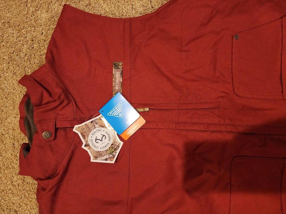 New Men Columbia Pfg Denim Vest Xl