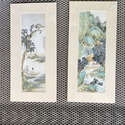 Pair Of Matted Asian Art