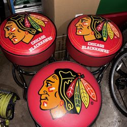 Rare and hard to find ! NFL Chicago Blackhawks barstools