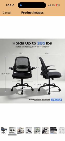 Brand New Ergonomic Mesh Office Chair with Flip-Up Arms