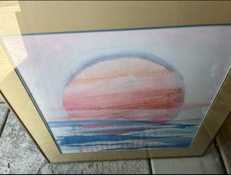 Gold Framed Pastel Sunset Print 