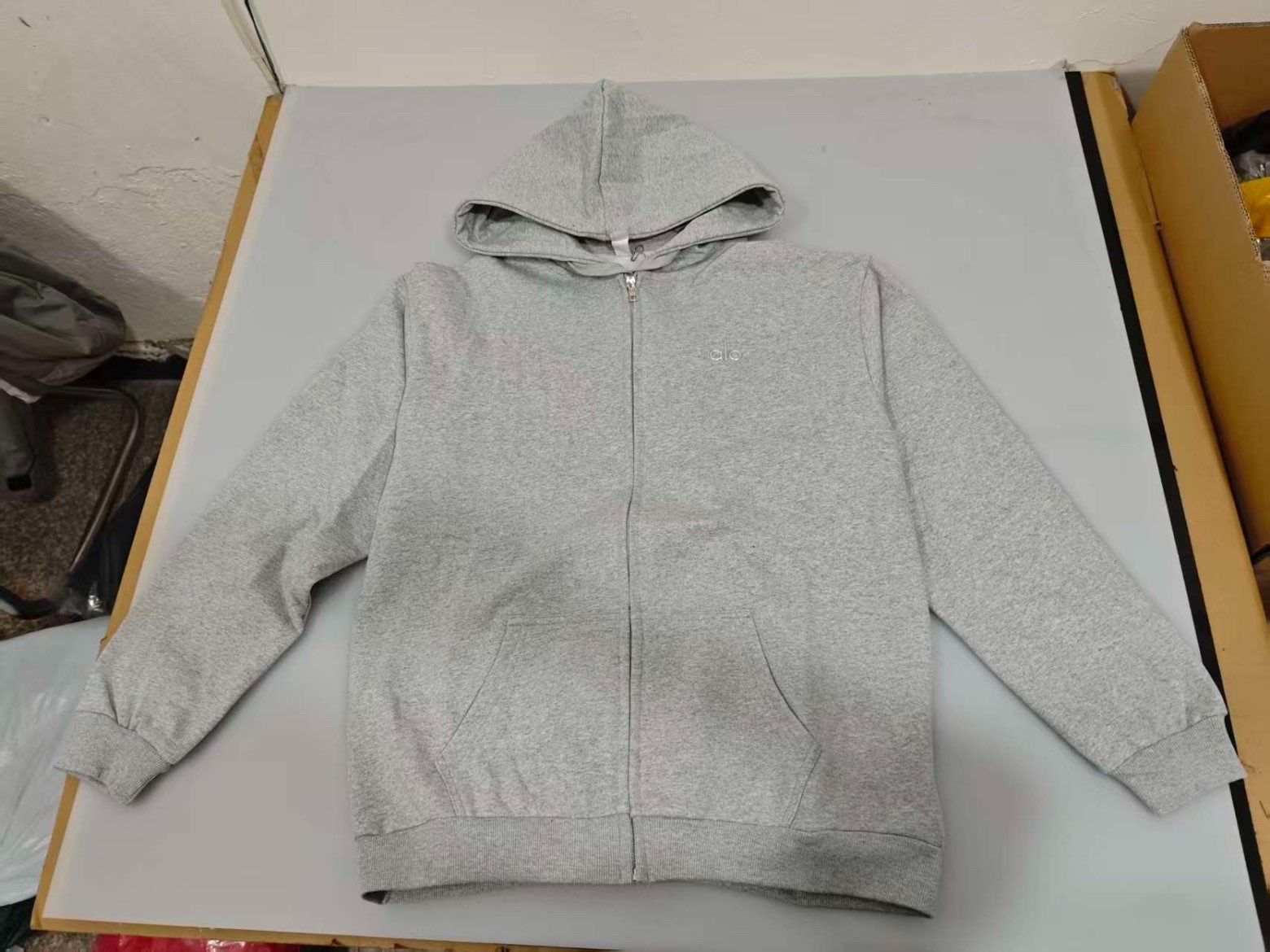 Grey Alo Zip Up Jacket Mens Medium