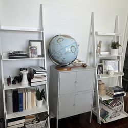 White ladder Bookshelves - Set Of 2