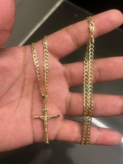 14k gold curb chain