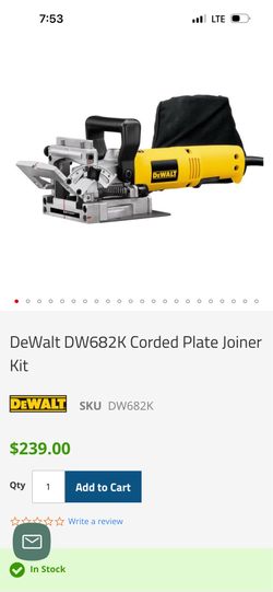 DeWalt DW682K Corded Plate Joiner Kit extra new blade 150$$??