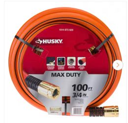 Husky. 3/4 in. Dia x 100 ft. Husky Max Duty Garden Hose