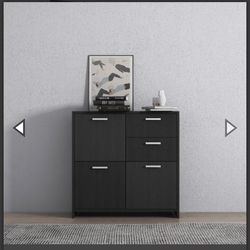 SIZE: 30.3"L x 11.8"W x 30.3"H, Weight: 61.7LBS Storage Cabinet with 2 Drawers & 3 Side Cabinet, 30.3" L Bathroom Floor Storage Cabinet, Cupboard, Pan