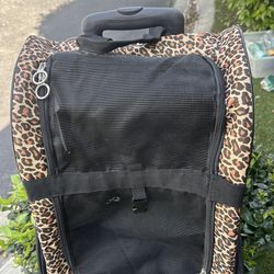 Leopard Print Doggy Carrier/ Back Pack