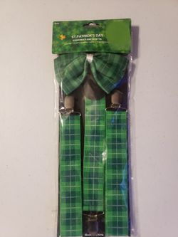 Set Of Suspenders And Bow Tie, St. Patrick's