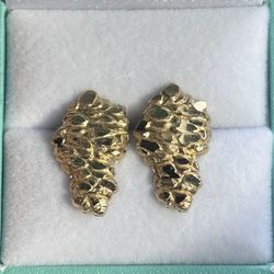 Gold Nugget Earrings 