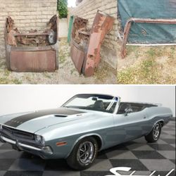 1971 dodge challenger convertible tub and post. Make your hard top a convertible. #s