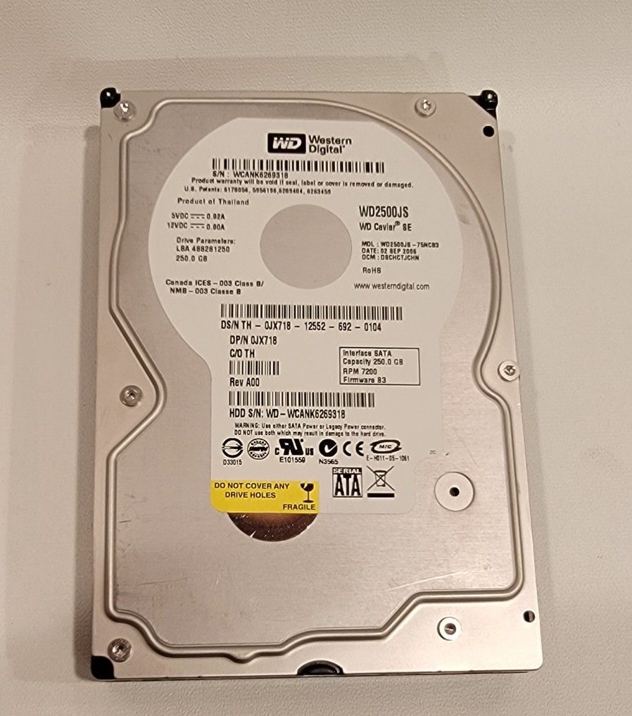 Western Digital 250GB Hard Drive