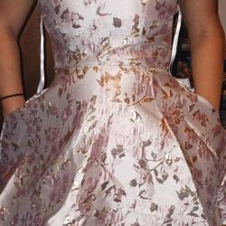 Macy's Darlin Pink Gold Prom Dress Size 0 Brand New With Tag