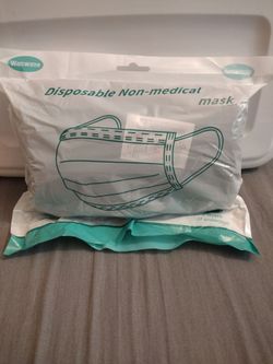 Brand New black adult face mask pack has 50 mask