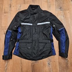 Aldi Torque Motorcycle Racing Jacket Mens S Safety Armor Lvl 2 Zip Up Reflective