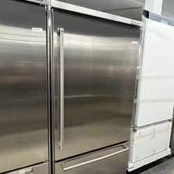 Kitchen Aid Built In Bottom Freezer 36” Refrigerator LED Lighting 