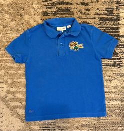 Lacoste Men's S Blue Cotton Polo Shirt Short Sleeve Crocodile Logo Golf
