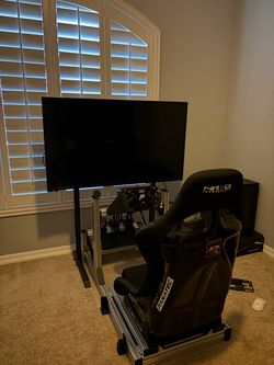 Custom professional Sim Rig with Fanatec Wheel Setup