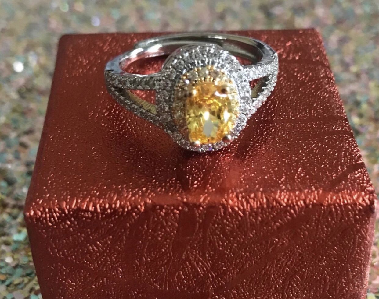 Sterling Silver And Citrine Ring 