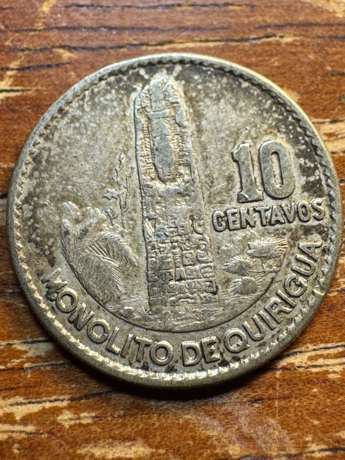 Guatemala 10 cents 1960 silver coin