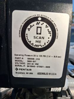 Pentair 5600 SXT Water Softener Control Valve