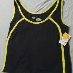 Flirtative Active Black & Neon Exercise Top 