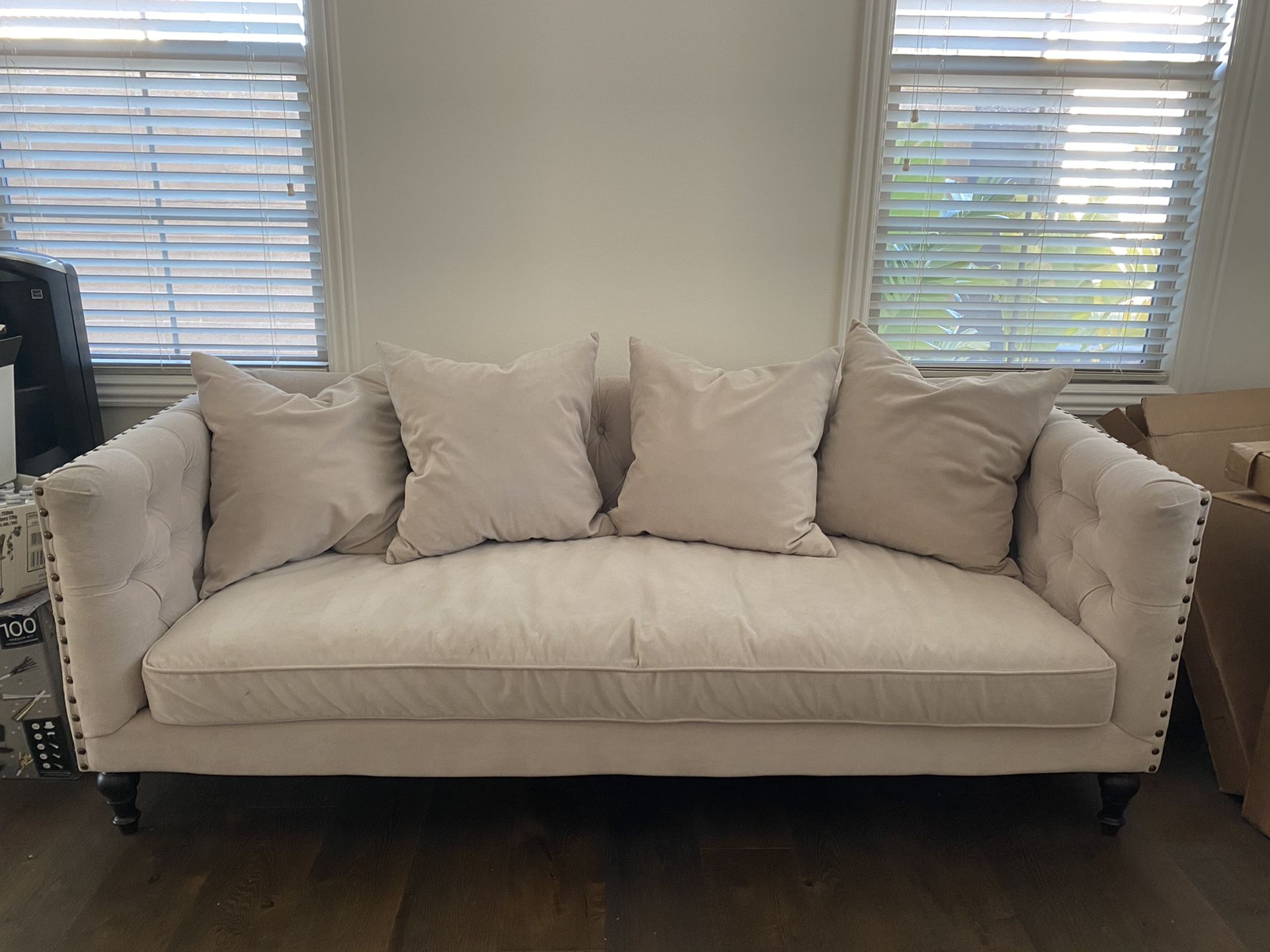 Suede Tufted Couch for Sale in Irvine, CA OfferUp