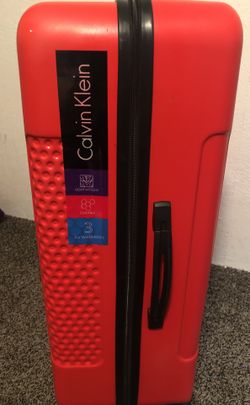 Red calvin cheap klein luggage