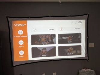 Yaber Projector with Projection Screen
