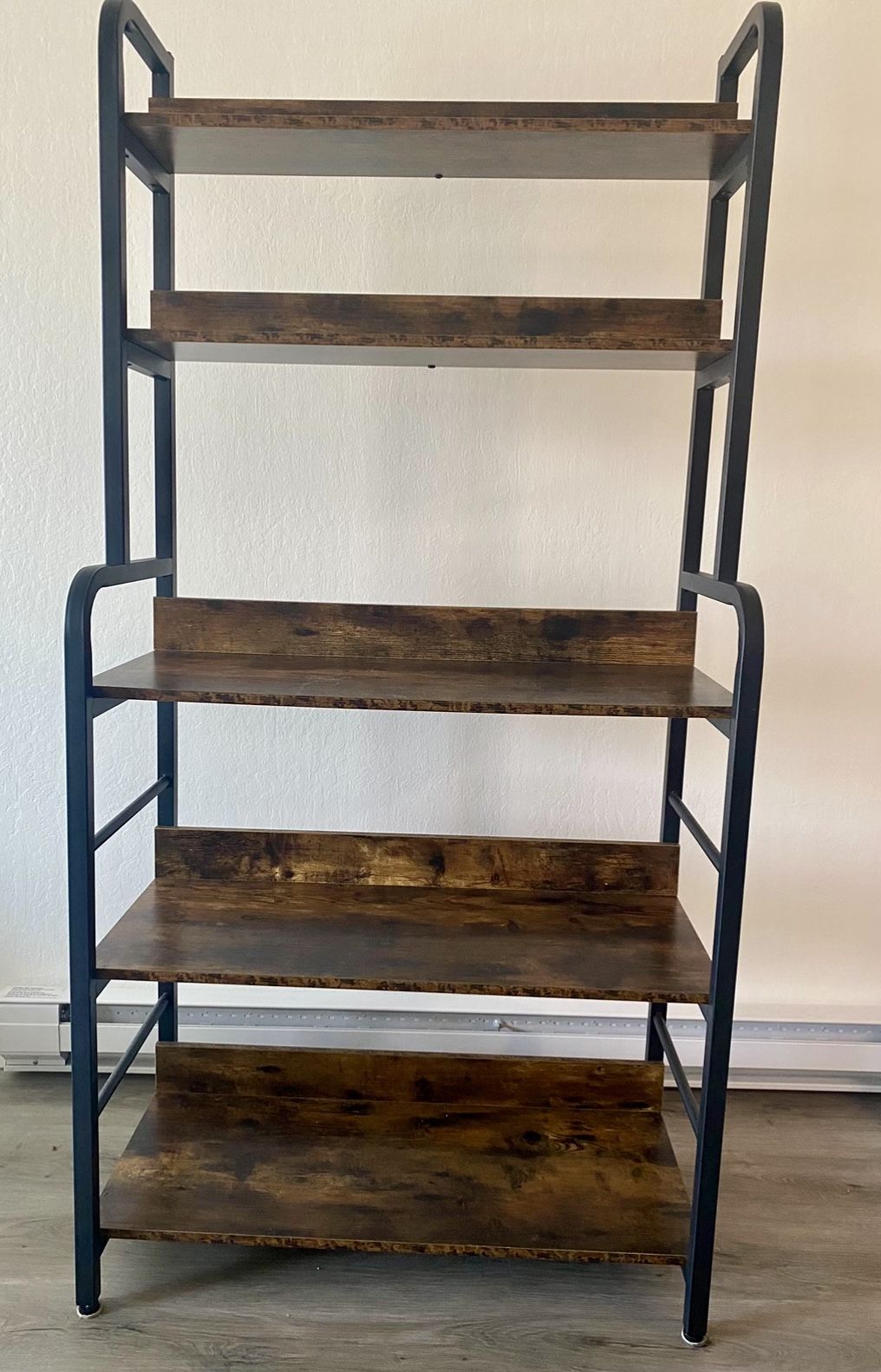5 tier bookshelf storage organizer 