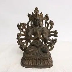 Chinese Bronze Deity Sculpture