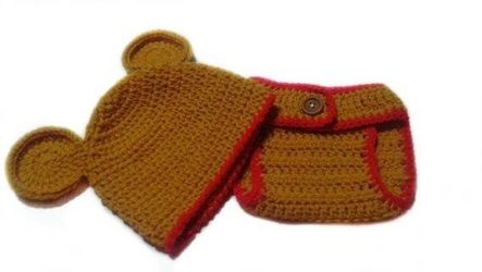 Custom Personalized Winnie the Pooh Fan Newborn Photo Prop