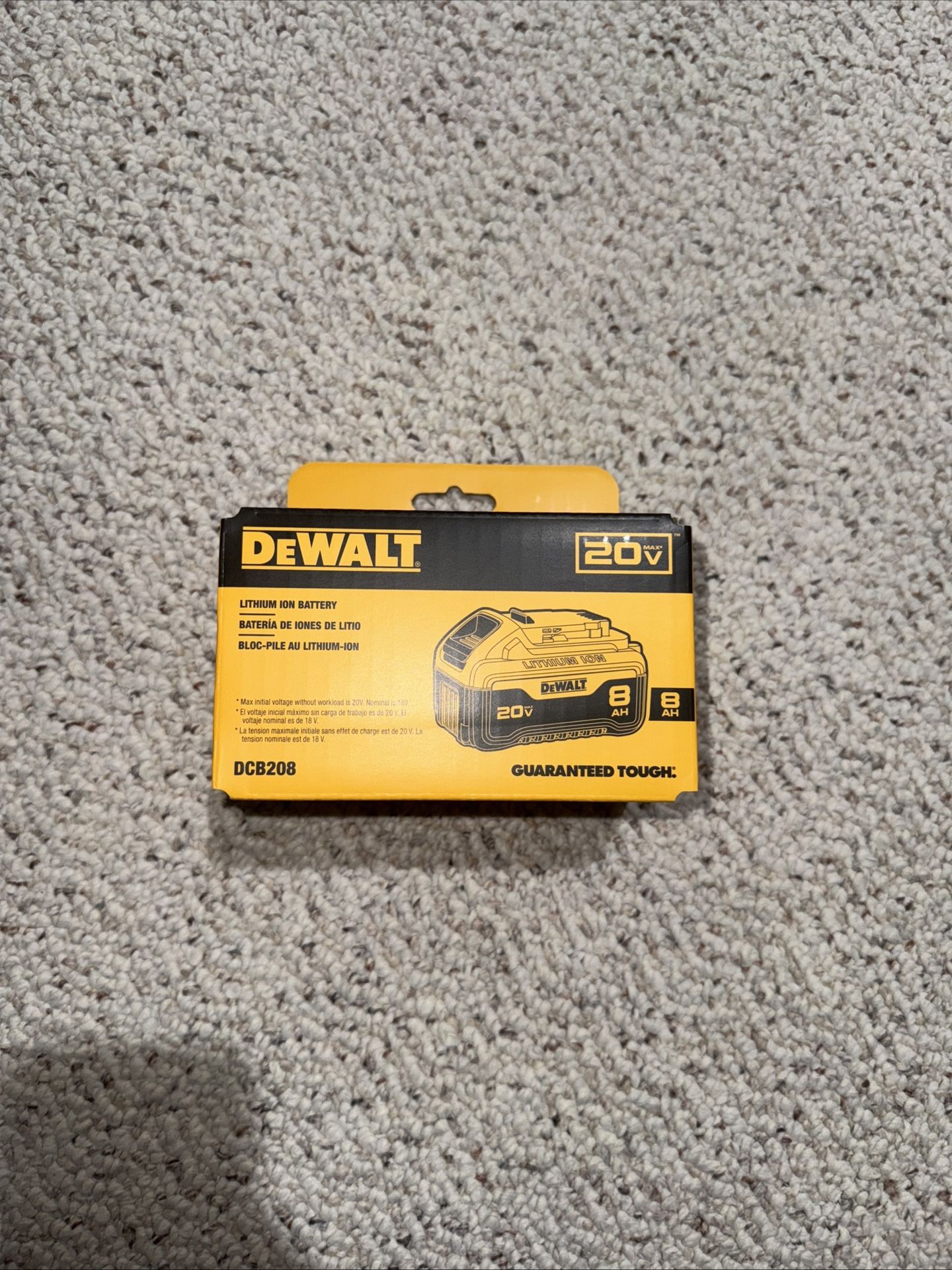 Genuine DEWALT DCB208 20V MAX XR Li-ion 8.0Ah Battery New