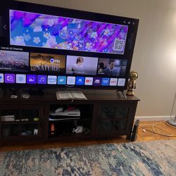 Modern LG 62' Smart TV with TV stand - bundle
