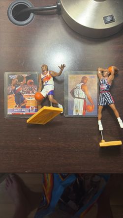 Vintage 1994 Kenner Starting Lineup Charles Barkley Phoenix Suns Loose Figure with Collector Card & Stand Lot