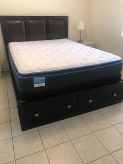 Storage Bed Frame with Mattress Included