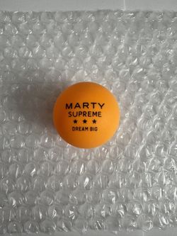 Marty Supreme Orange Ping Pong Ball Theater Promo