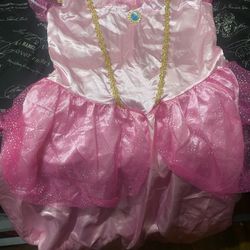 Princess Peach Halloween Dress Only Dress New Without Tag Size: Large Adult 