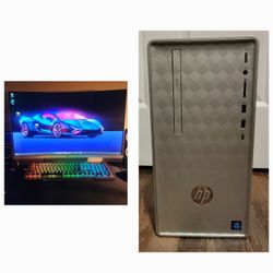HP  PC desktop w/monitor 💪🏽 Six core i7 16GB ram 1TB 😃