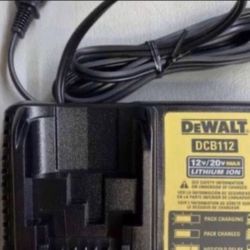 Dewalt GENUINE DCB112 12V-20V MAX Lithium Battery Charger,For Drill,Saw 20 volt