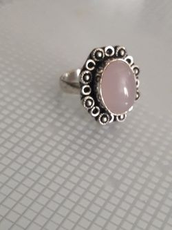October birthstone in Sterling silver ring 7
