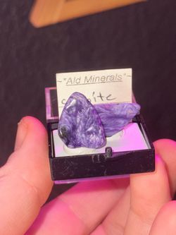Rare Charoite Mineral Specimen Set in Perky Box