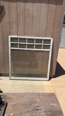 Large vintage farm or store window