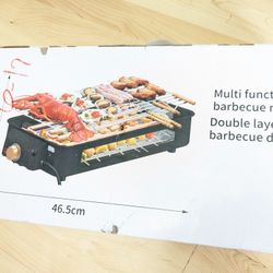 Electric Smokeless Portable Multi Functional Barbecue Grill 